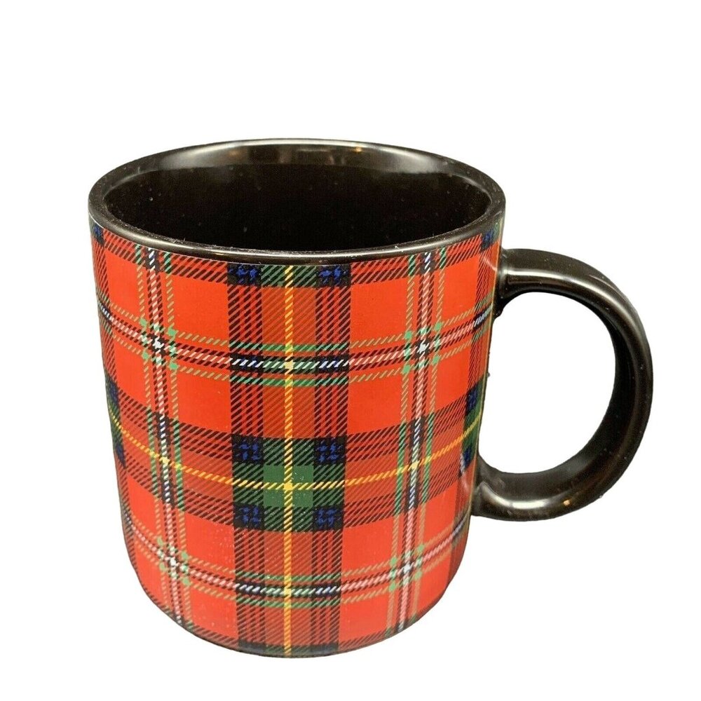 Vintage Nordstrom Dress Red Tartan Plaid Coffee Tea Mug Cup 'Boyd' 12 oz